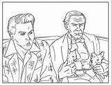 Coloring Pages Burton Tim Adult Ed Wood Book Movie Adults Printable Halloween Hitler Movies Printables Color Coloriage Getcolorings Depp Johnny sketch template