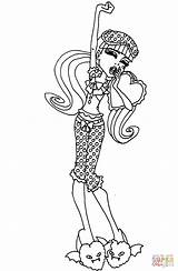 Coloring Draculaura Tired Dead Pages Monster High Printable Supercoloring Categories sketch template