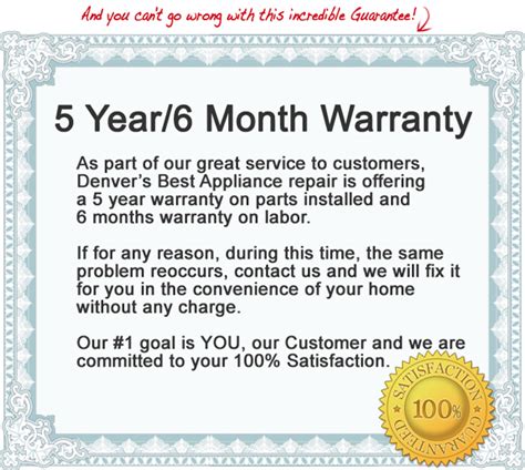 warranty denver s best appliance repair service