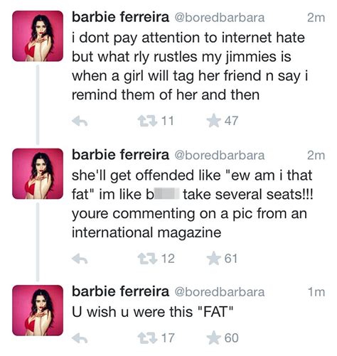 plus size model barbie ferreira slams her twitter haters