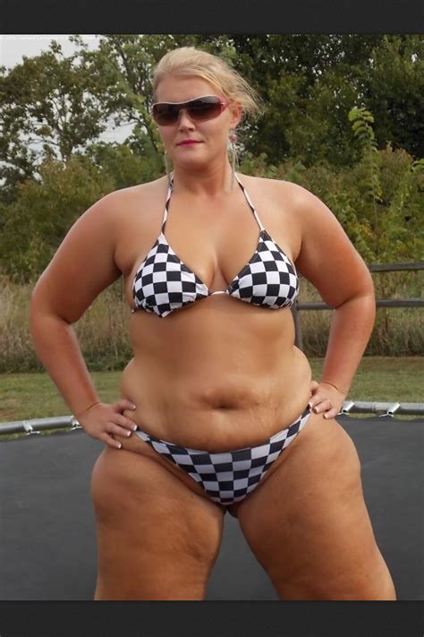 Chubby Blonde Milf In A Checker Bikini Bbwbikinis