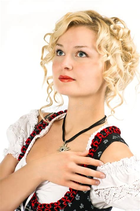 Beautiful German Girl In Dirndl Stock Image Image Of Celebrate