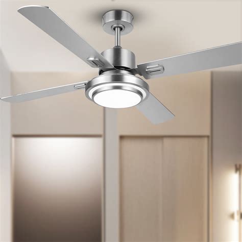 preenex   blades ul listed ceiling fan light brushed nickel finish