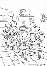 Coloring Mickey 21bf Baking Disney Minnie Pages Printable sketch template