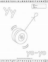 Coloring Pages Yoyo Letter Abc Printable Preschool Worksheets Fun Top sketch template