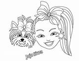Jojo Siwa Coloring Pages Kids Printable Dog sketch template