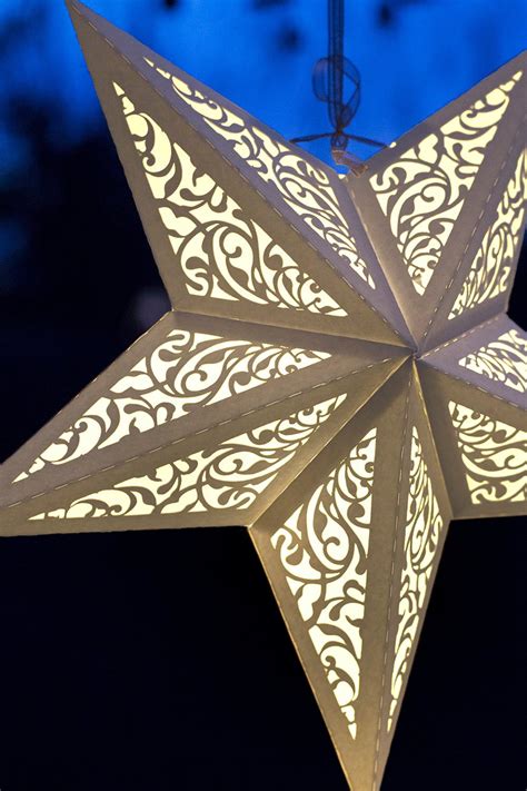 paper star lantern  flourishes svg cutting file