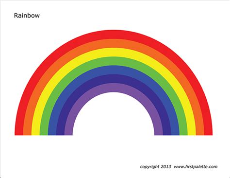 rainbow  printable templates coloring pages firstpalettecom