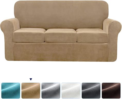subrtex  pieces velvet high stretch washable individual cushion sofa slipcoversand walmart
