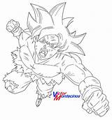 Goku Instinct Gogeta Lineart sketch template