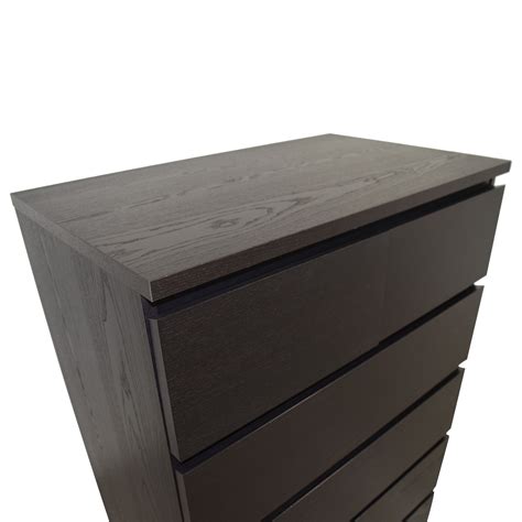 50 Off Ikea Ikea Malm Black Six Drawer Dresser Storage