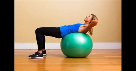 upper abs crunches on exercise ball whittle your middle with the all