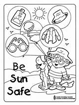 Sun Safety Coloring Pages Summer Safe Colouring Water Printable Activities Sheet Preschool Fire Crafts Print Kids Sheets Worksheets Theme Preschoolers sketch template