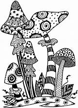 Zentangle Mushroom Toadstools Zentangles Doodling Zendoodles Dixie Raile Bw2 sketch template