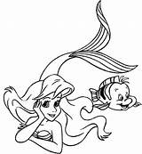 Coloring Flounder Ariel Fans Mermaid Pages Little Sixteen Cute sketch template