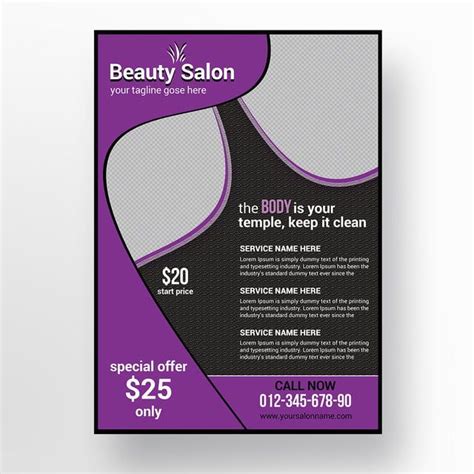 spa amp beauty saloon flyer pin  girl spa saloon   cleaner