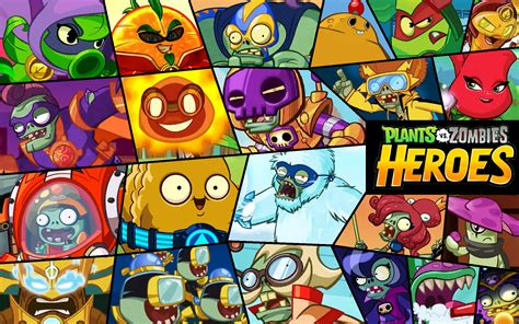 plants vs zombies heroes collage wallpaper by