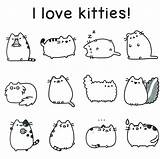 Pusheen Coloring Cat Book Pages Sheets Colouring Books sketch template