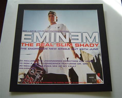 Eminem Real Slim Shady Original Poster In A Custom Made Mount Etsy