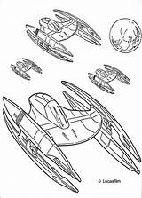 Star Spaceship Anakin sketch template