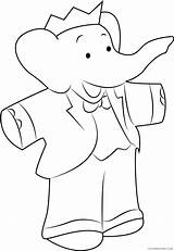 Babar Coloring4free sketch template