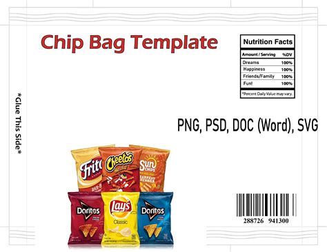 small chip bag dimensions design talk