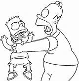 Homer Simpsons Coloring Pages Bart Simpson Kids Print Color Printable Cartoon Colouring Sheets Drawings Coloringhome Halloween Family Cool Angry Gets sketch template