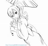 Juvia Lineart Loxar Yukata Deviantart Coloriage Lockser Deviant Downloads sketch template