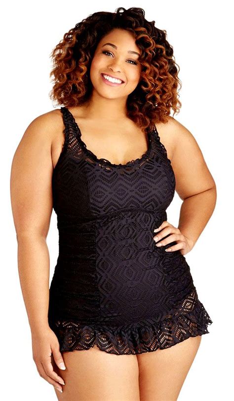 a look at plus size swimwear styles that flatter your body swimsuits and ruffles
