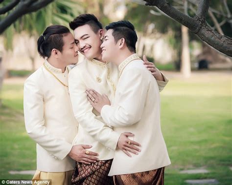 Three Gay Thai Men Tie The Knot In Fairytale Ceremony