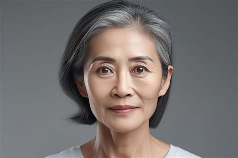 Premium Ai Image Asian Beautiful Gorgeous 50s Mid Aged Mature Woman
