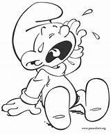 Coloring Baby Crying Pages Colouring Smurf Smurfs Cry Girl Sonic Para Color Colorir Kids Colorear Ausmalbilder Pintar Printable Drawings Smurfen sketch template