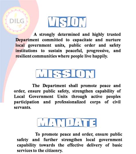 vision mission  mandate dilg po camarines norte