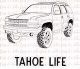 Tahoe Sketched Suburban sketch template