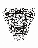 Aztec Incas Inca Mayan Mayas Masque Mayans Aztecas Aztechi Azteque Adulti Aztecs Masques Adultos Inkas Azteken Justcolor Coloriages Maschere Mascara sketch template