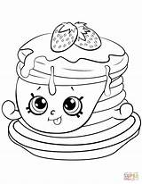 Coloring Pancake Pages Shopkin Strawberry Ultra Rare Printable sketch template