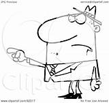 Blame Clipart Illustration Royalty Rf Pointing Outlined Man Toon Hit sketch template