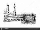 Kaaba Mecca Saudi Kaba Mekka Heilige Arabien Template sketch template