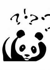 Panda Questions Asking Coloring Ask Pages Large sketch template