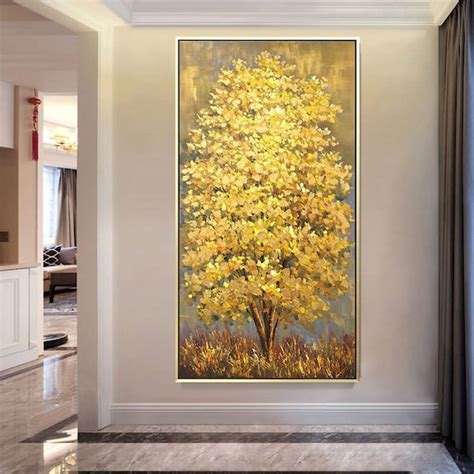 moneytree golden tree handmade paintings large oil painting etsy