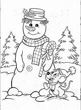 Snowman Snowmen Colouring sketch template