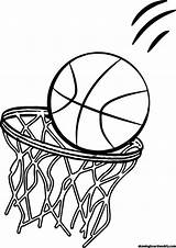 Basketball Coloring Pages Goal Ball Playing Drawings Printable Color Drawing Sheets Going Board Hoop Sports Team Sport Players Kids Choose sketch template