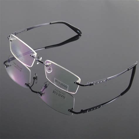 100 titanium eyeglasses frame eyeglasses men rimless glasses mens