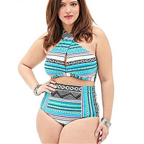 high neck bikini plus size swimsuits women summer 2018 bathing suits