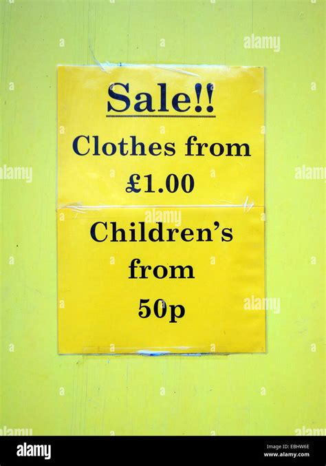 clothing sale sign stock photo alamy