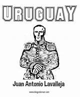 Independencia Uruguay Lavalleja Antonio Declaratoria sketch template