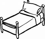 Bed Coloring sketch template