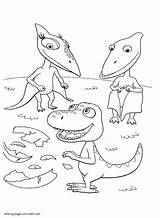 Dinosaur Coloring Train Pages Kids Printable Dinosaurs Animated Series Cartoon sketch template