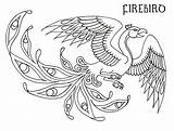 Phoenix Coloring Pages Bird Embroidery Celtic Firebird Patterns Getdrawings Ari Usni Deviantart 46kb 780px 1023 источник sketch template
