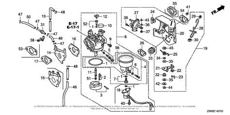 honda engines gxu vxg engine jpn vin gcank  parts diagram  carburetor